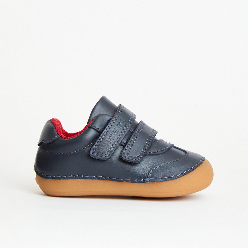 Rocket Navy Leather First Walker Trainer