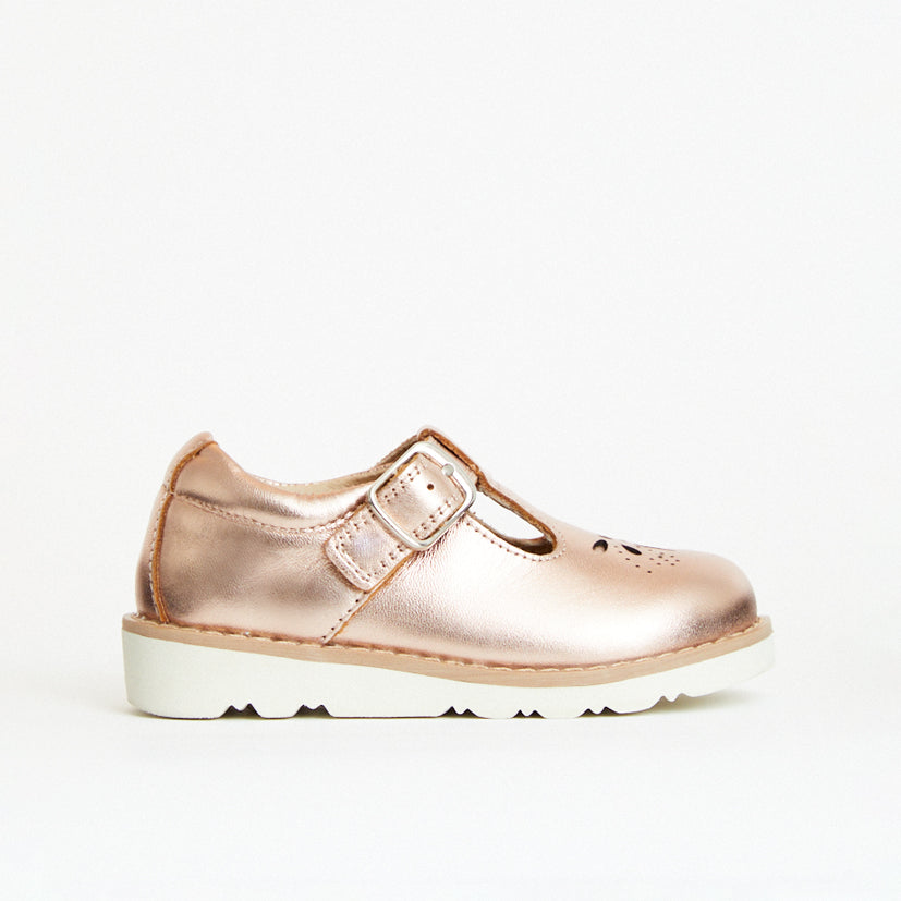 Luna Rose Gold Metallic Girls Kids Shoe