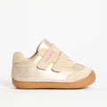 Rocket Champagne Shimmer Leather First Walker Trainer
