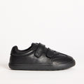 Ash Black Leather Kids Barefoot School Shoe