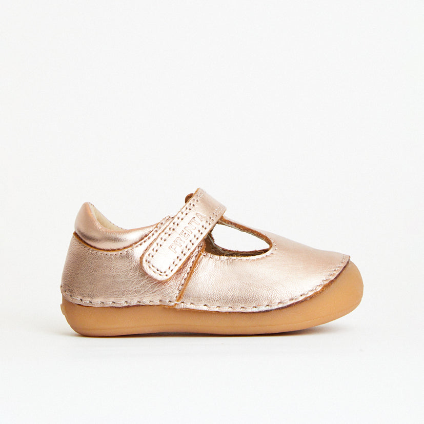 Atlas Rose Gold Metallic First Walker Shoe