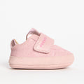 Nova Pink Sparkle Suede Soft Sole Trainer