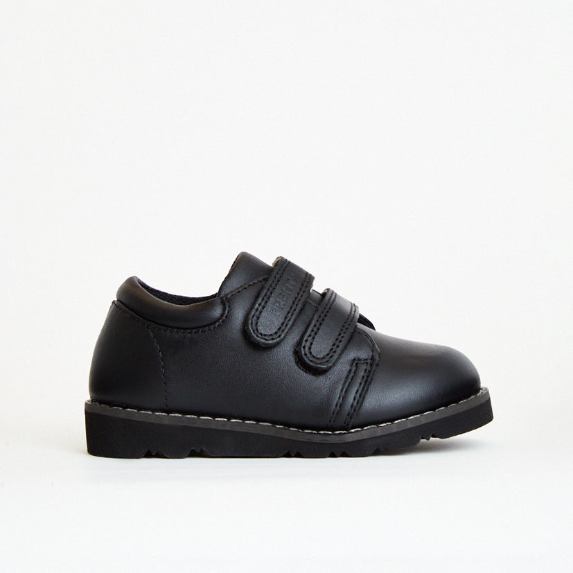 Comet Black Leather Boys Kids Shoe