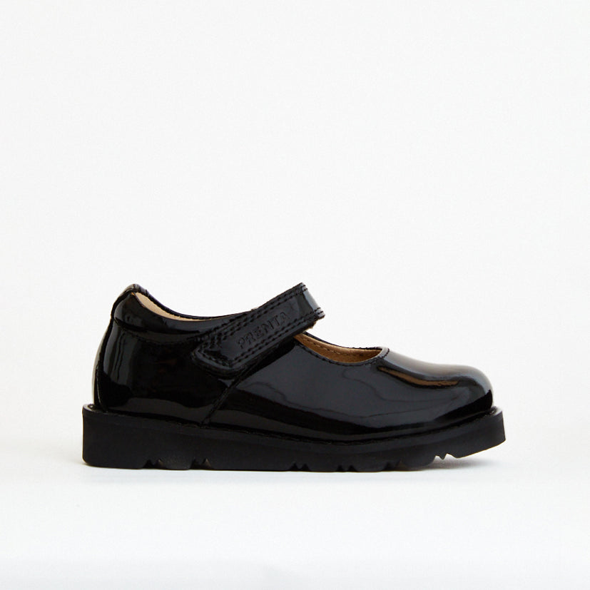 Aurora Black Patent Girls Kids Shoe