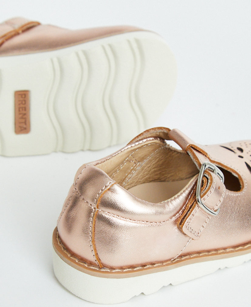 Rose gold metallic shoes on sale