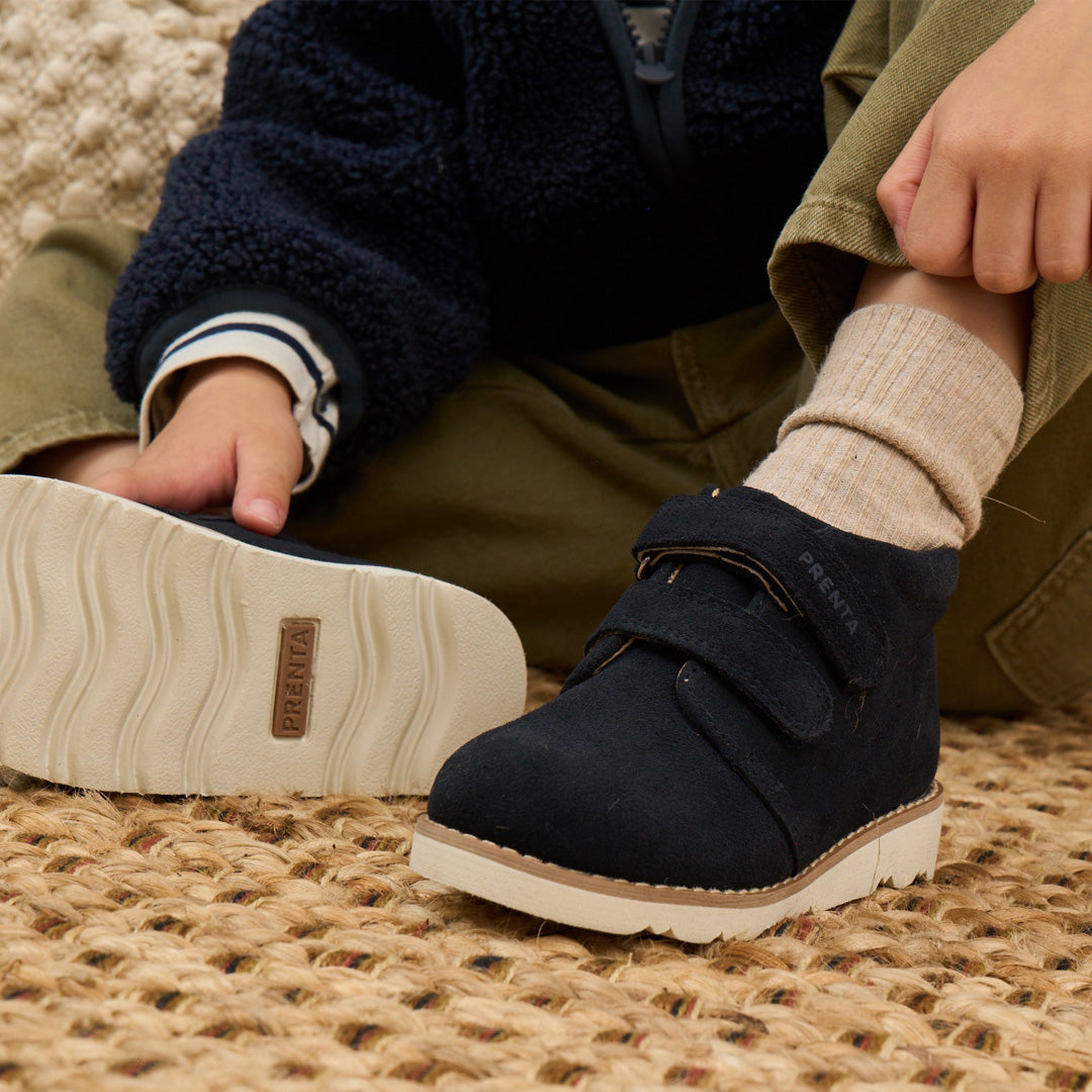 Orion Navy Suede Kids Boot – PRENTA