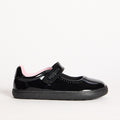 Dawn Dotty Black Patent Juniors Barefoot Mary-Jane School Shoe
